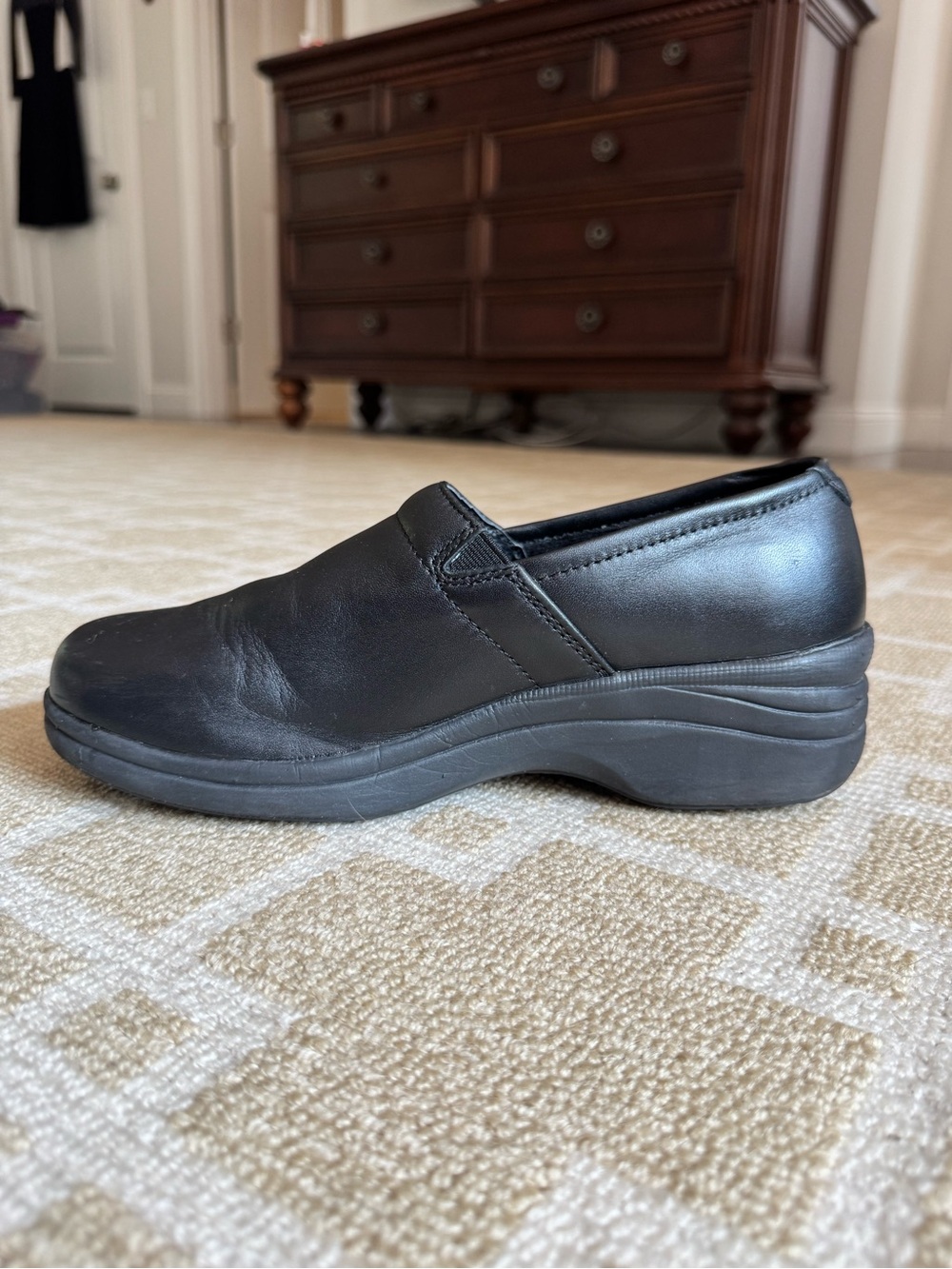 Rockport Works Leather Slip Resistant Work Clogs Utility Shoes Black Size 8.5 - Picture 6 of 11